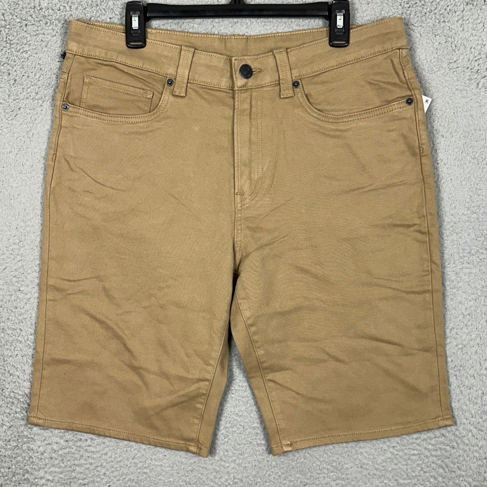 NEW Buffalo David Bitton Shorts Mens 33 Relaxed Straight Dean Tan Freedom Flex